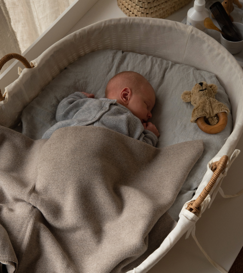 Hazel Merino Baby Blanket Hazelnut