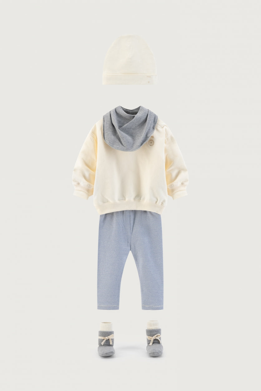 Baby Dropped Shoulder Sweater Cream