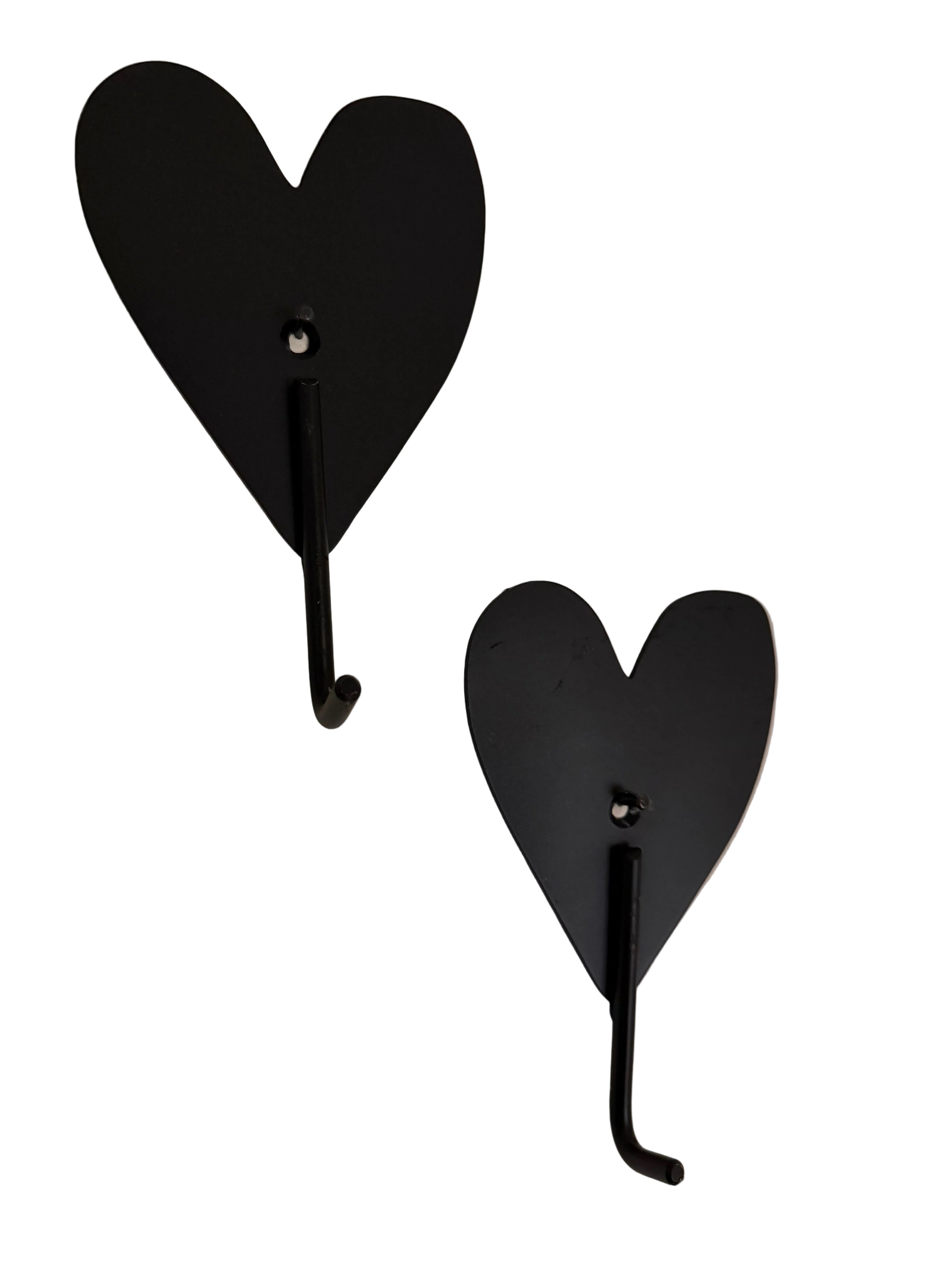 Metal Heart Hook - Set Of 2