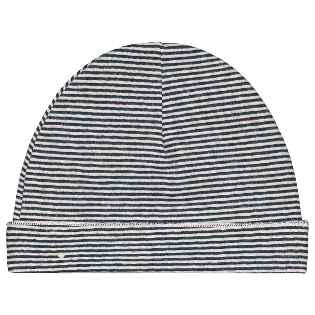 Baby Beanie Blue Grey Cream