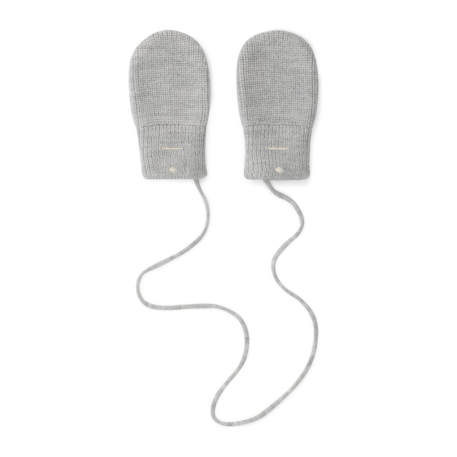 Baby Knitted Mittens Grey Melange