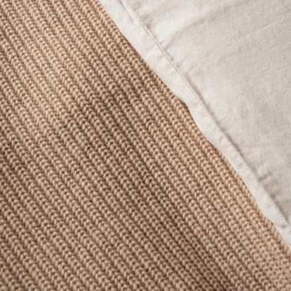Abel Chunky Woolen Baby Blanket in Biscuit by Hazel & George for The Archive Store