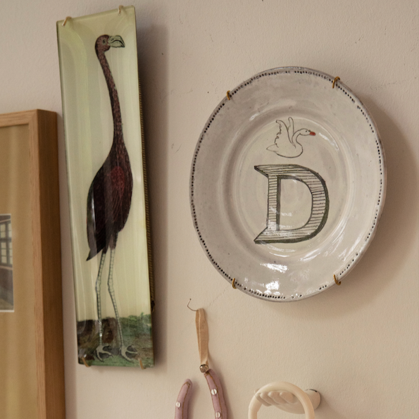 Alphabet Plate Swan