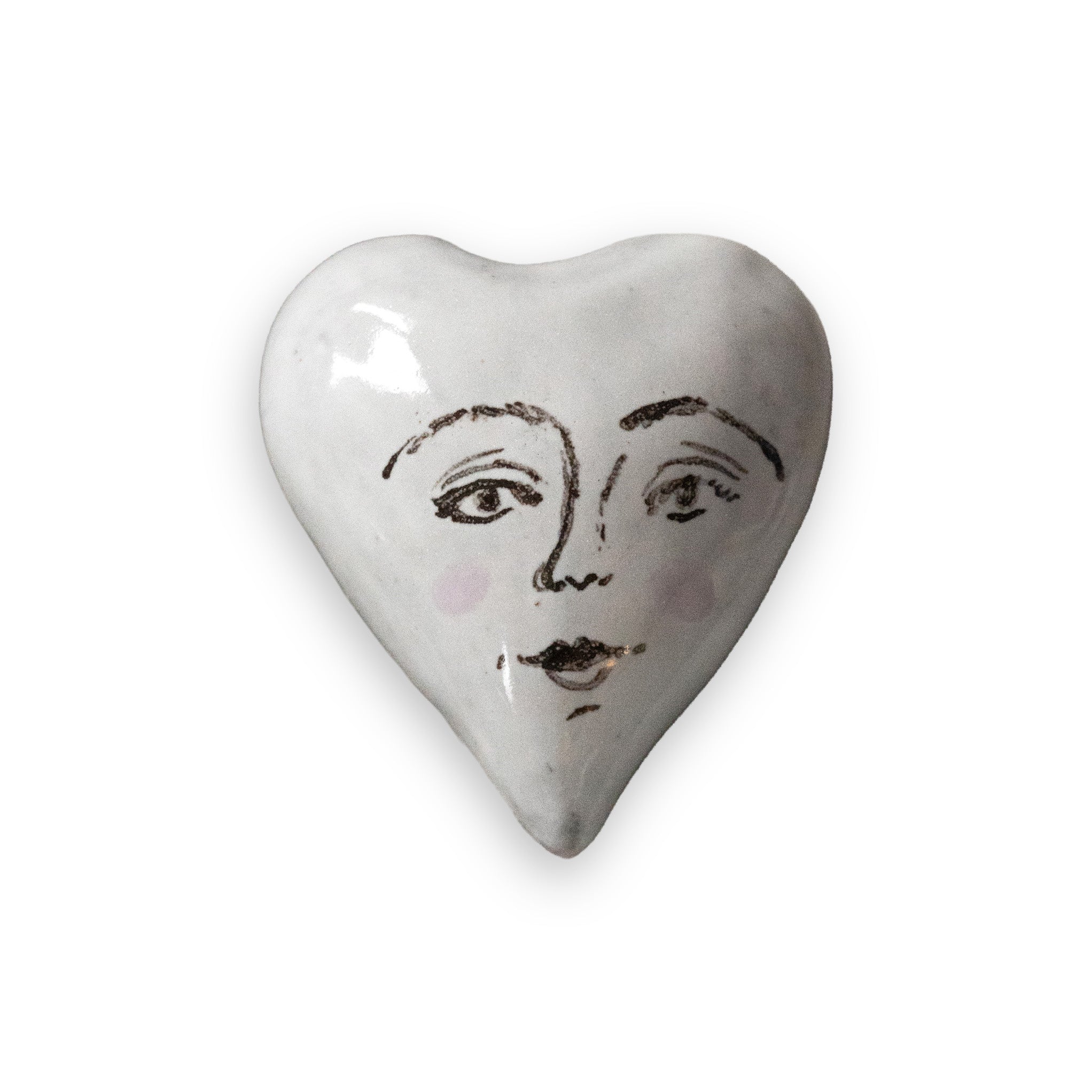 Porcelain Moon Face Heart