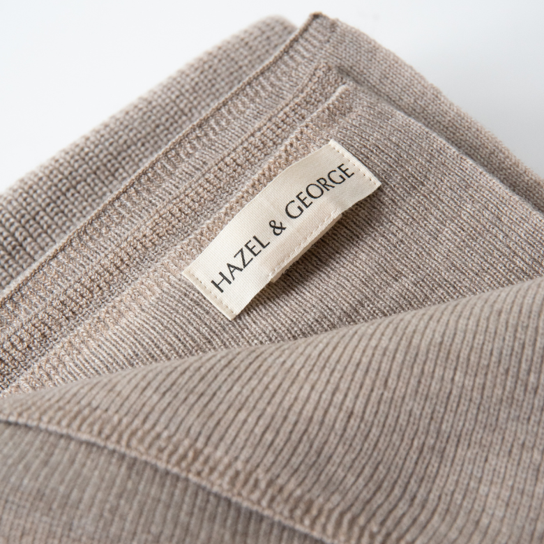 Georgia Merino Wollen Deken Hazelnut