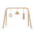 Charlie Crane wooden activity rack with toys in natural wood