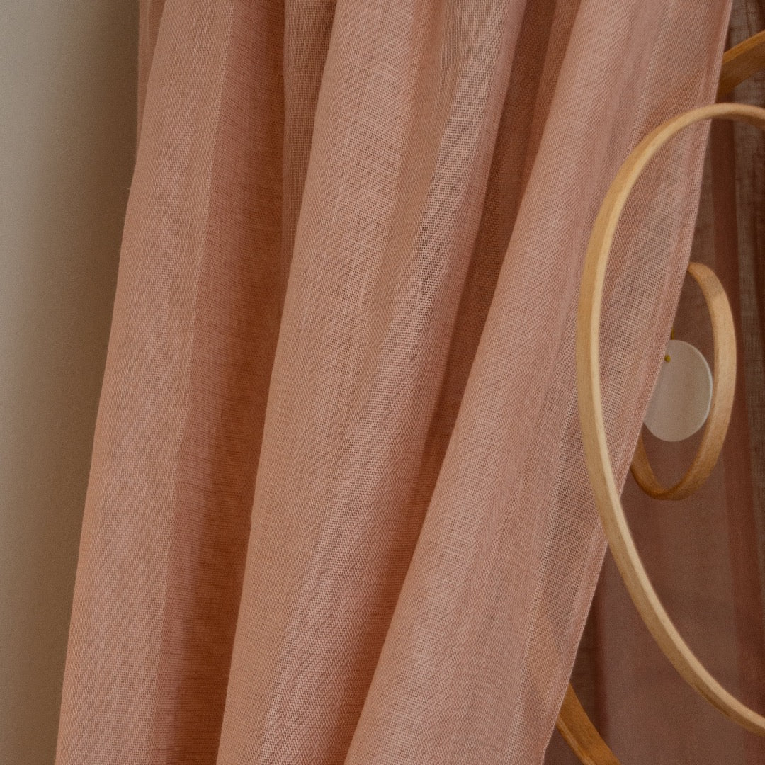 Linen Bed Canopy - Misty Rose
