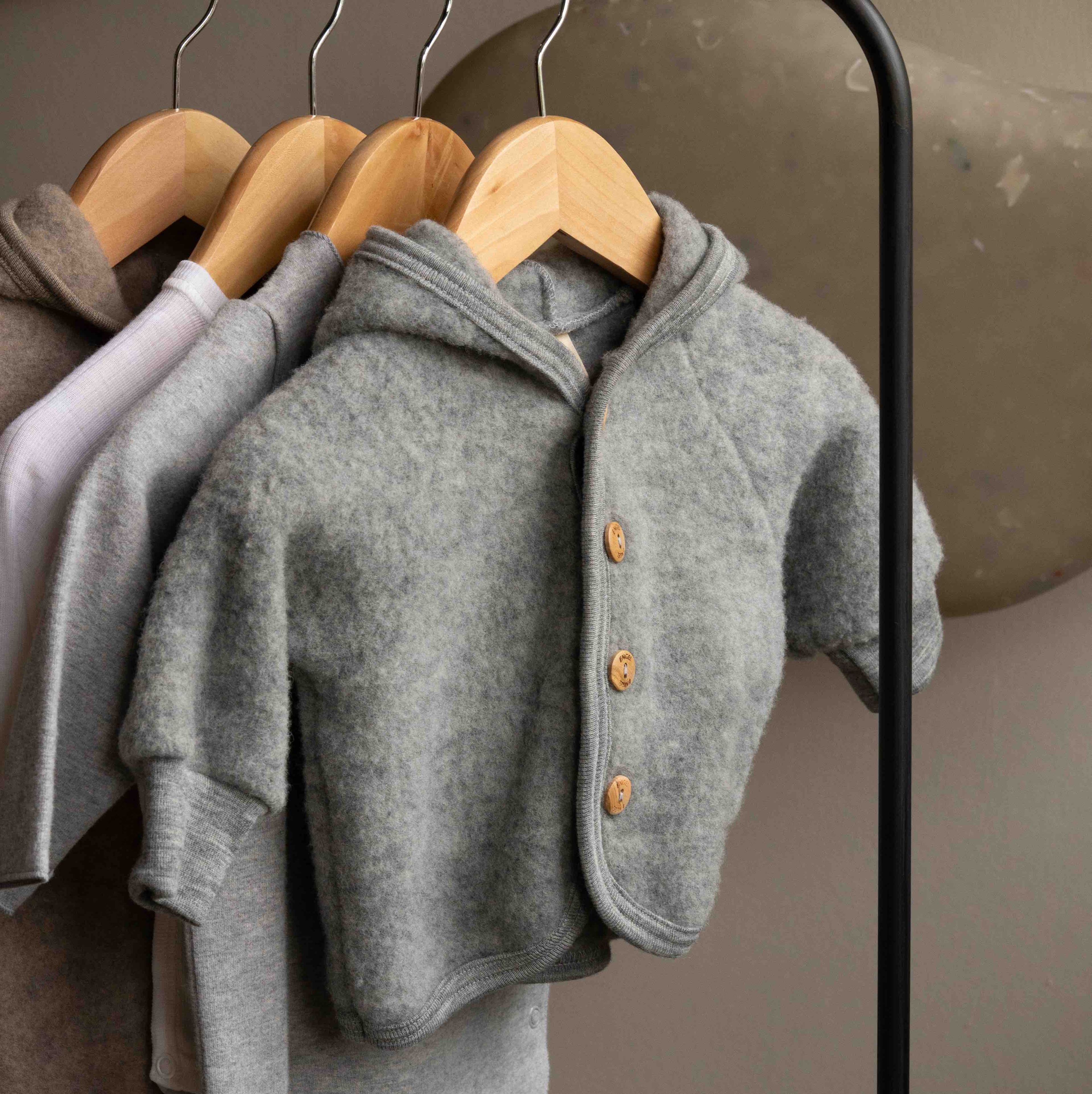 Wool Baby Jacket Grey