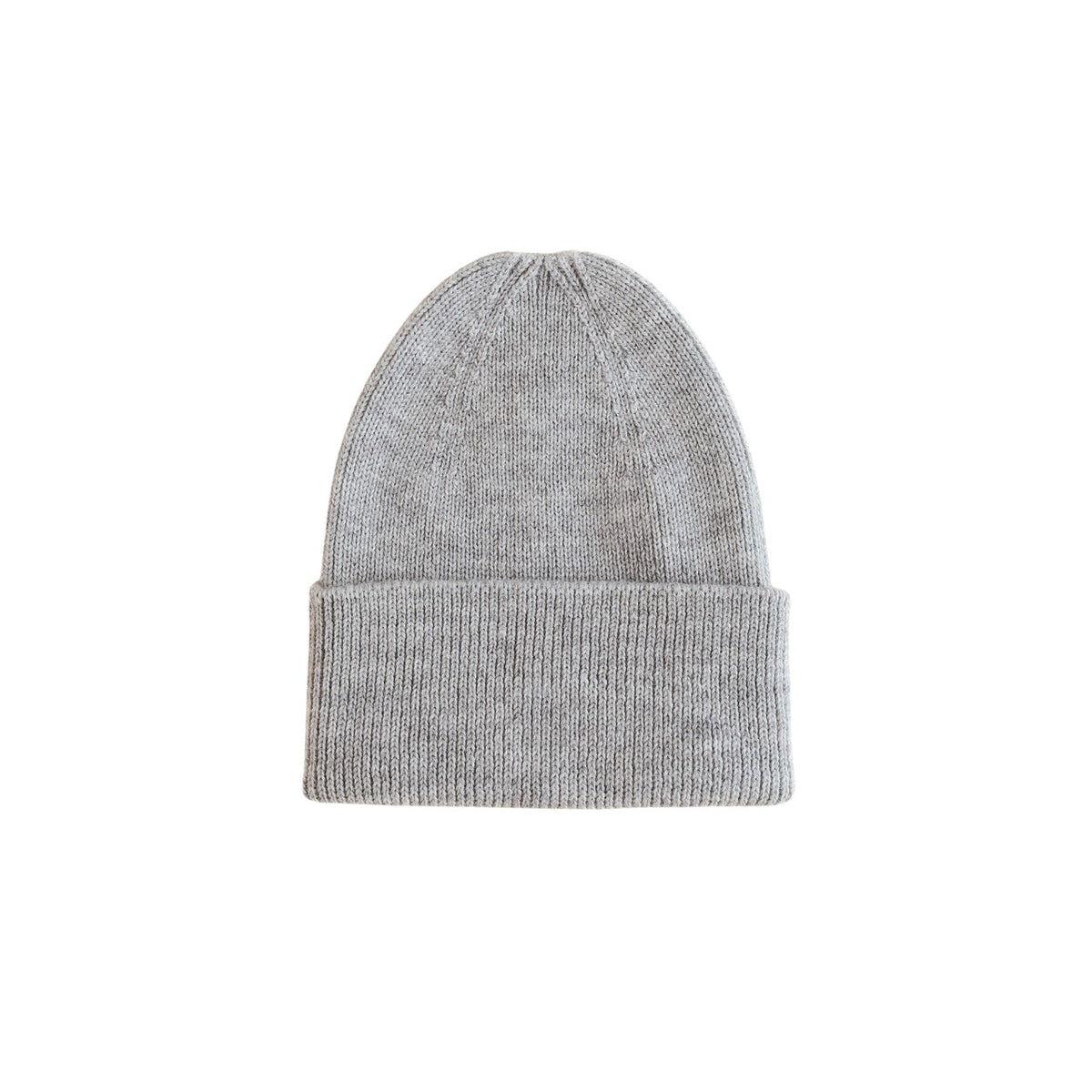 Hvid Fonzie Beanie Newborn Grey Melange – merino wool beanie