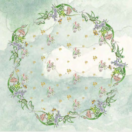 Reversible Pillow Cover Frog Maiden