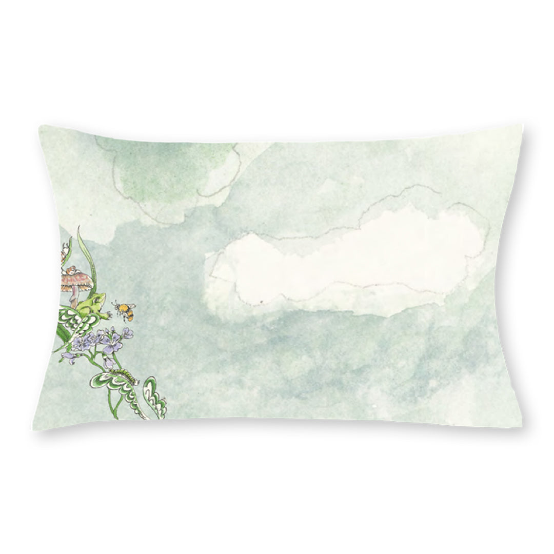 Reversible Pillow Cover Blackbird in the Water Mirror