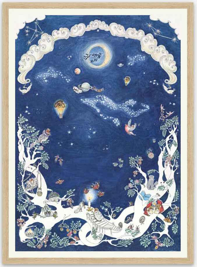 Geboorteposter Space above the Ground - Nacht