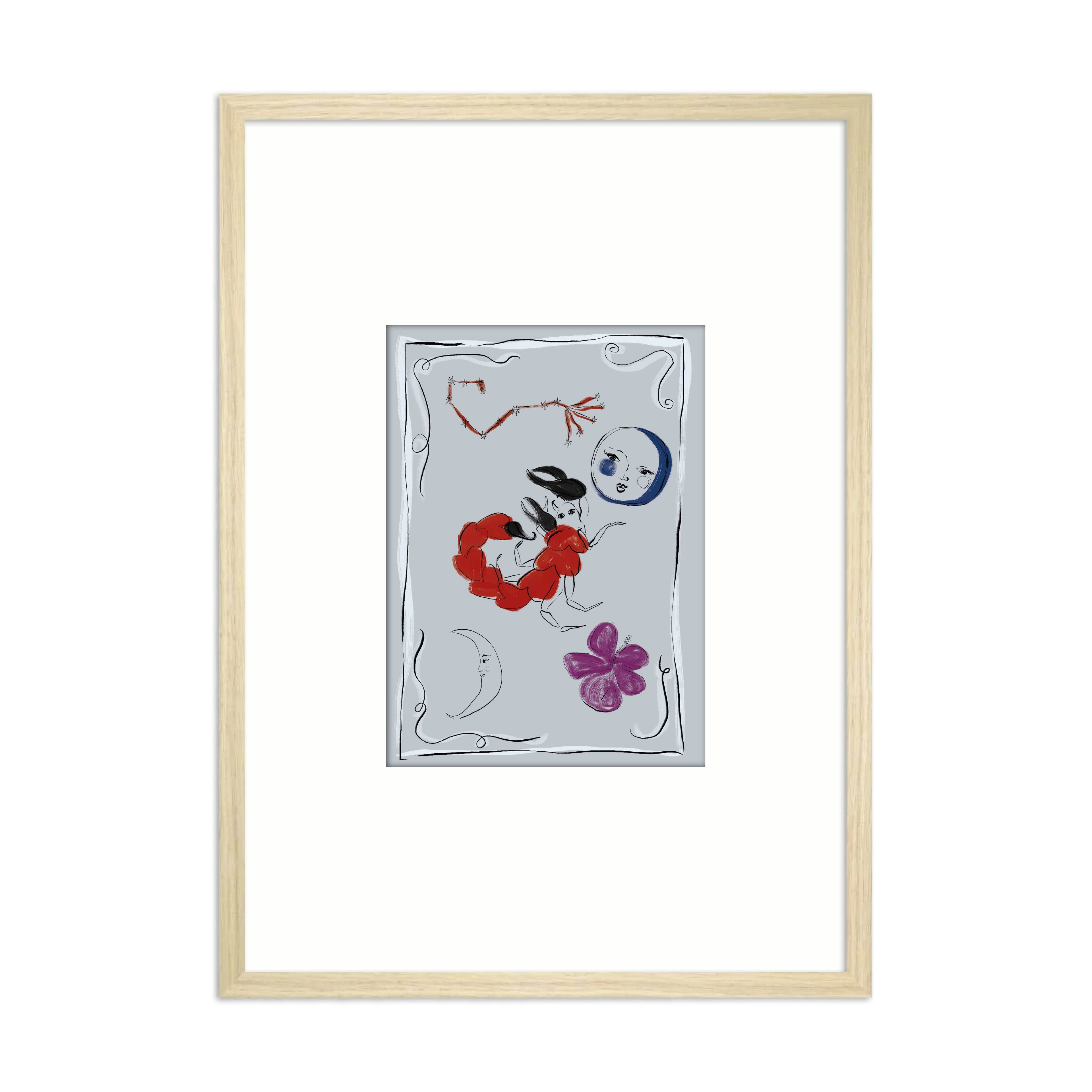 Framed Zodiac Sign Poster Scorpio