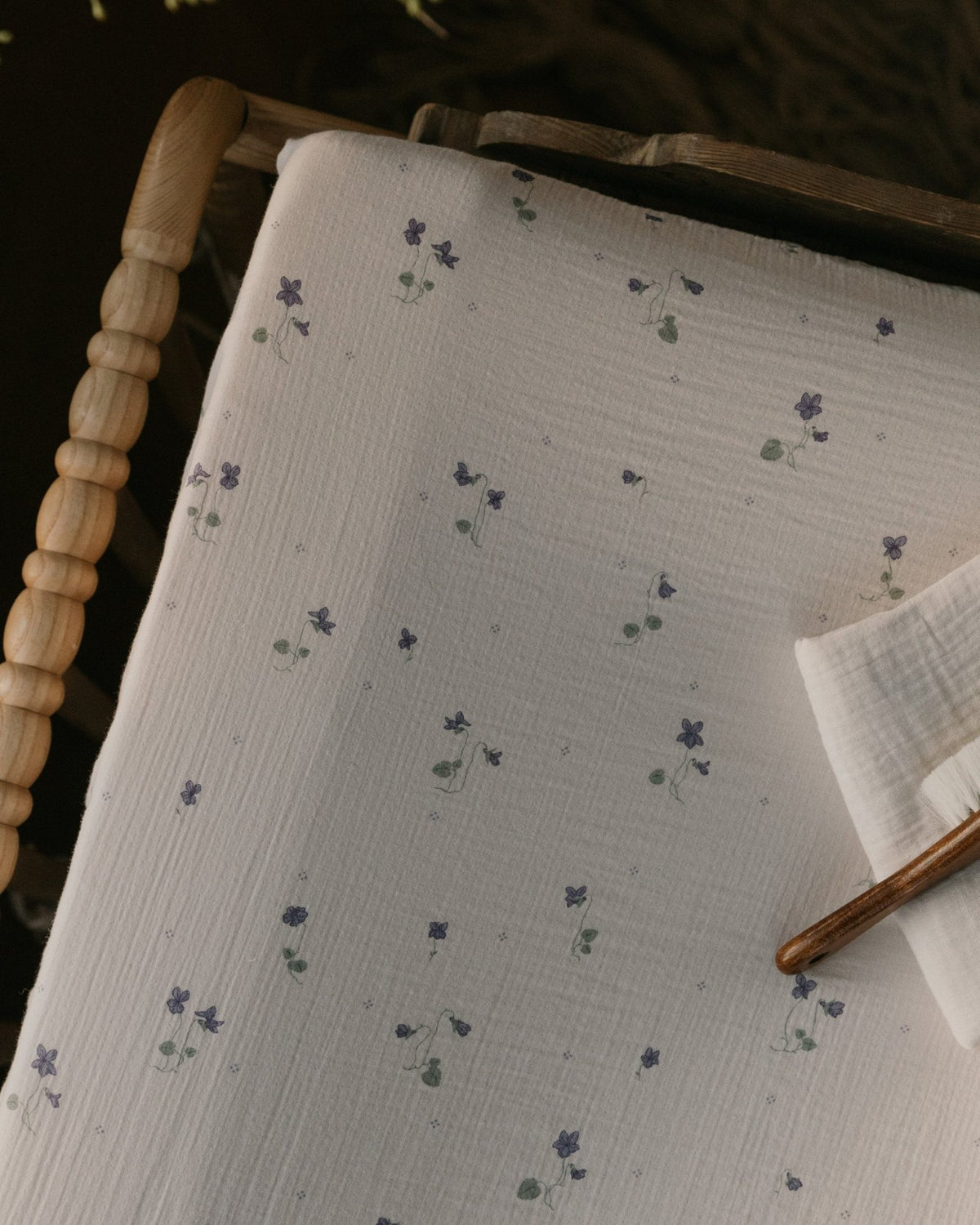 Garbo and Friends changing mat cover in the Viola print, The Archive Store