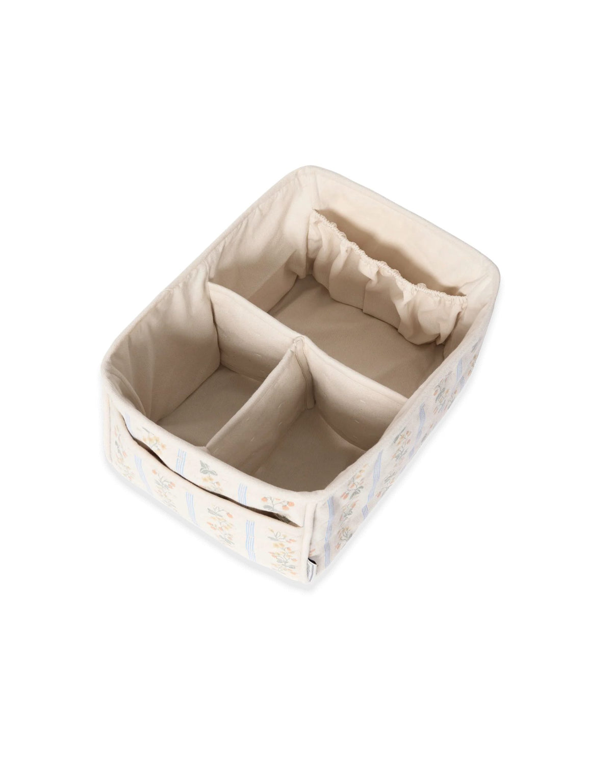 Garbo and Friends diaper caddy organiser in the Strawberry Garland print, The Archive Store