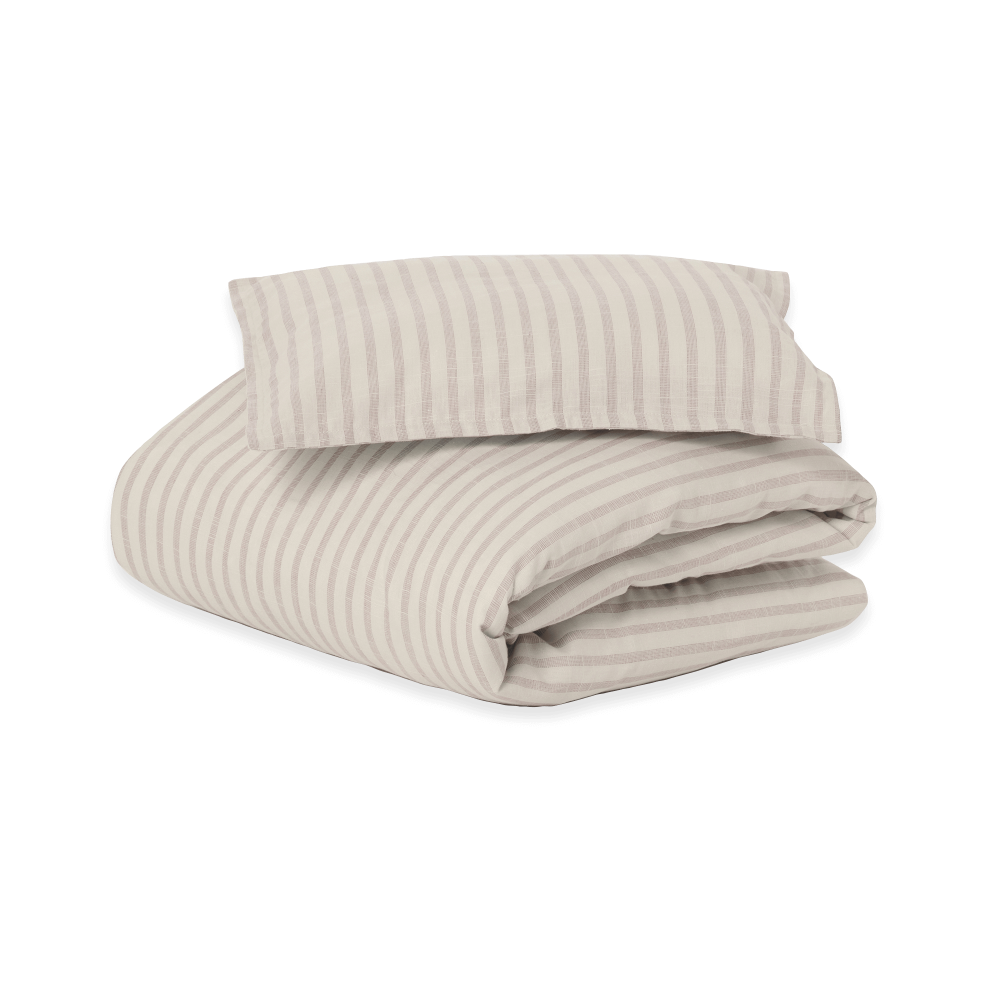 Stripe Mauve Bed Set