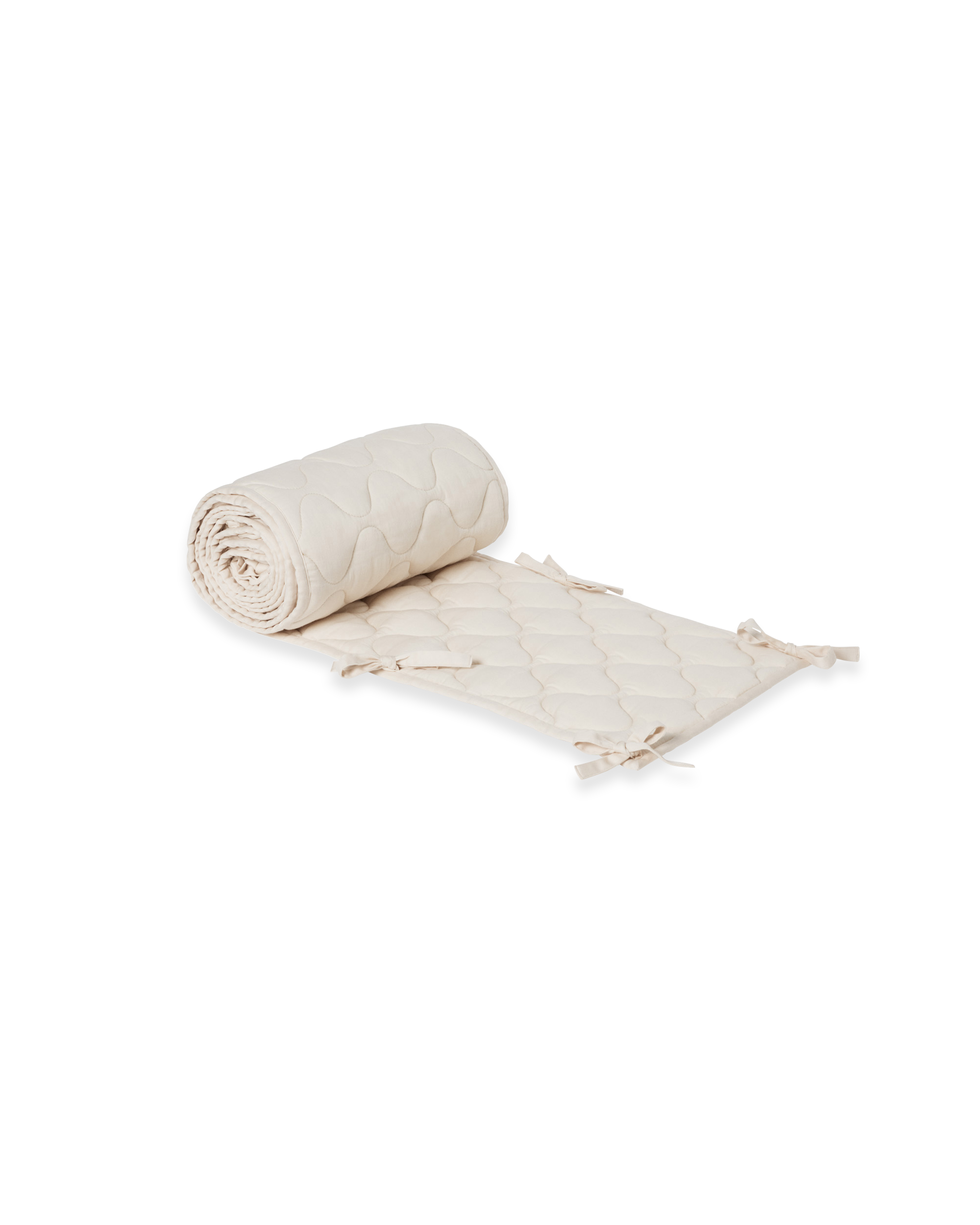 Satijnen gewatteerde Bumper Ecru