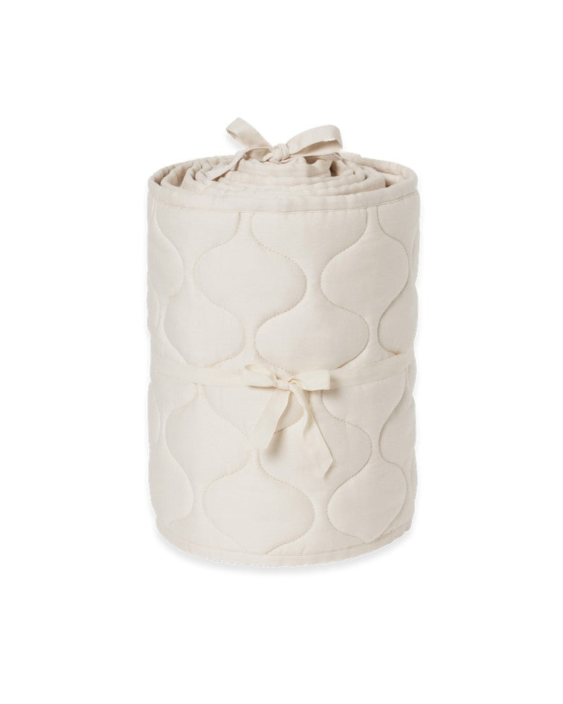 Satin Quilted Crib Bumper Ecru – product photo