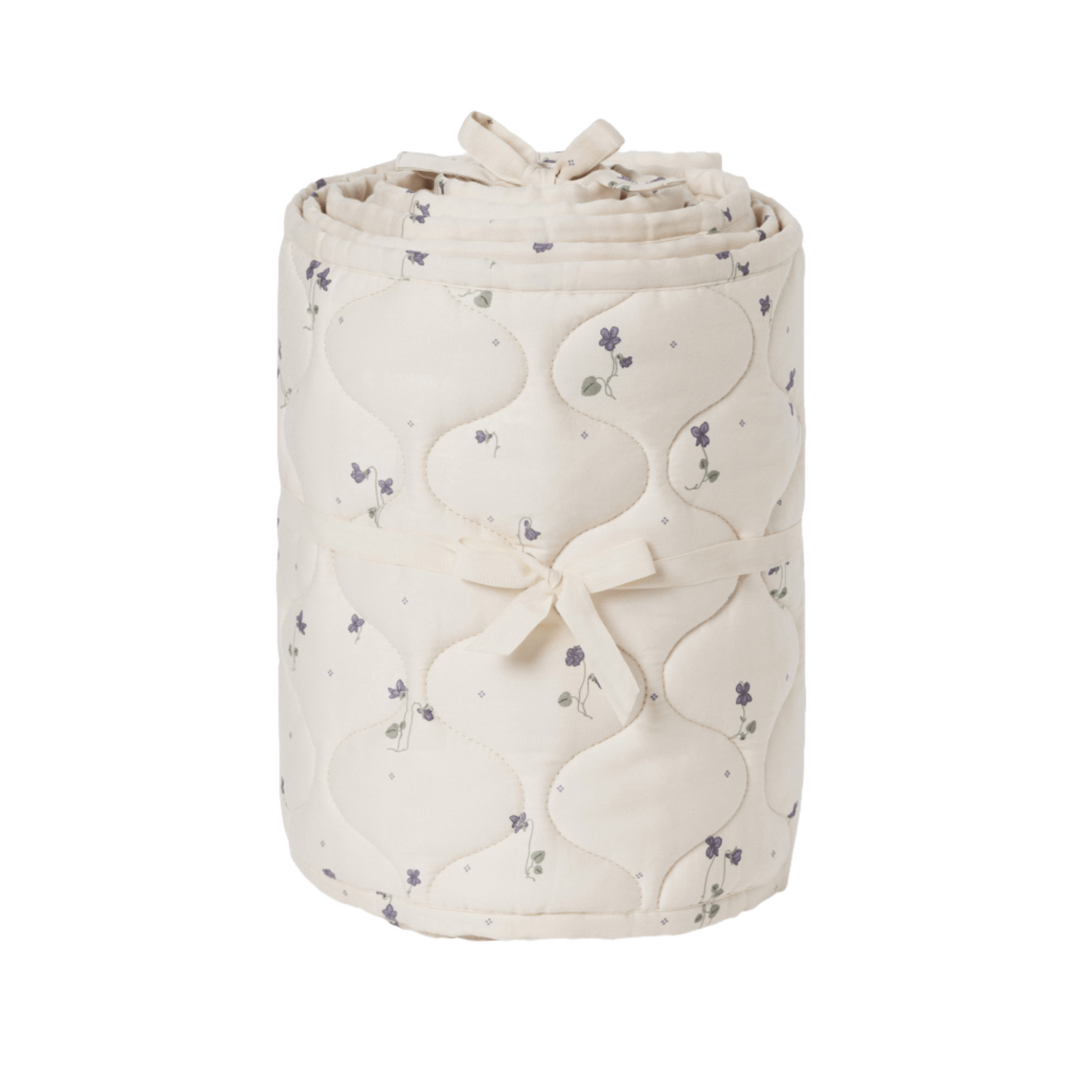 Satijnen Gewatteerde Wiegbumper – Viola