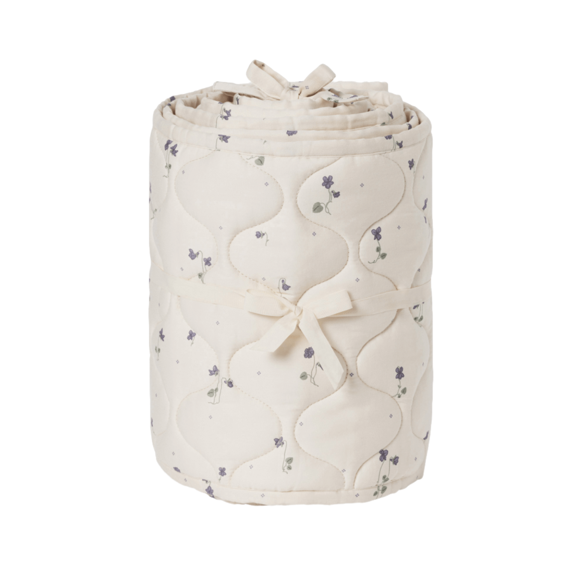 Satin Quilted Crib Bumper Viola