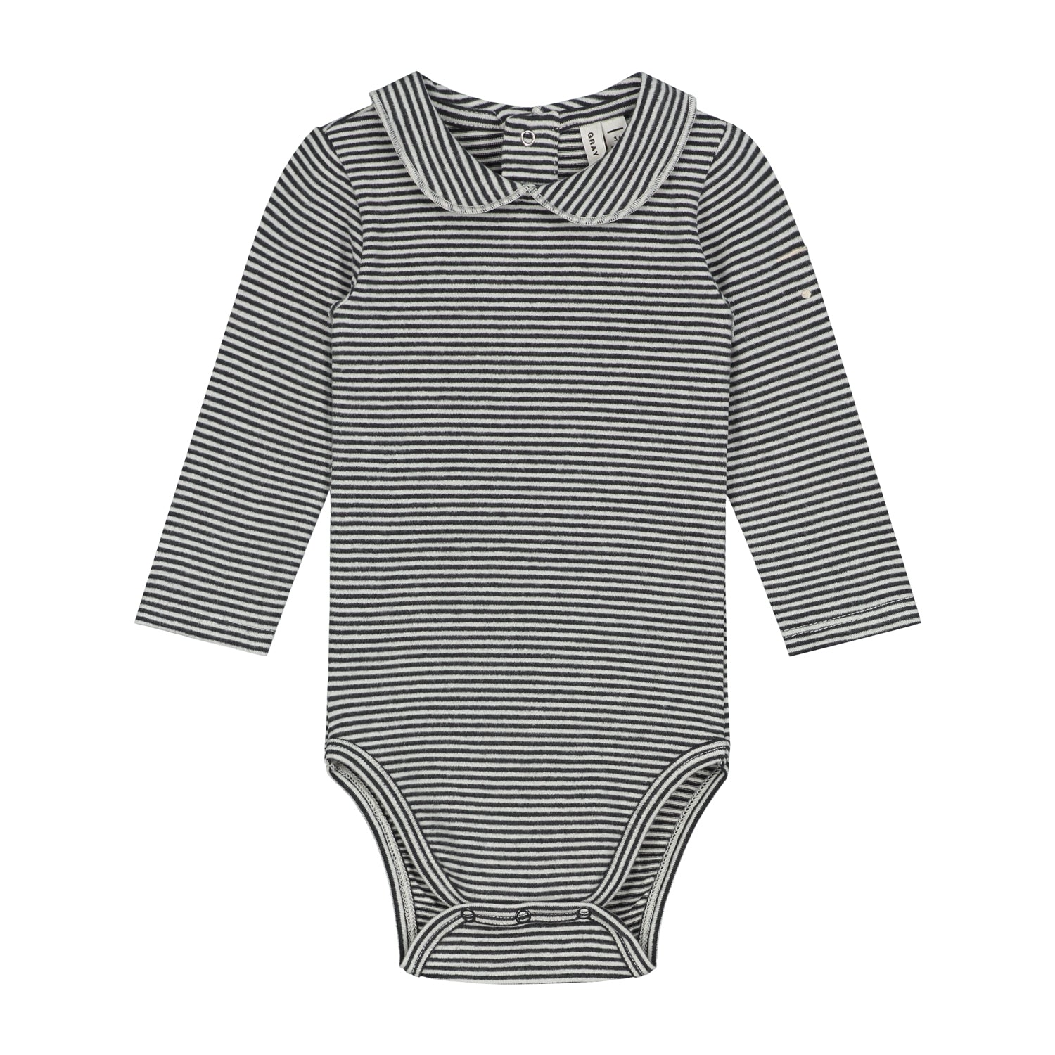 Onesie With Collar Nearly Black Cream