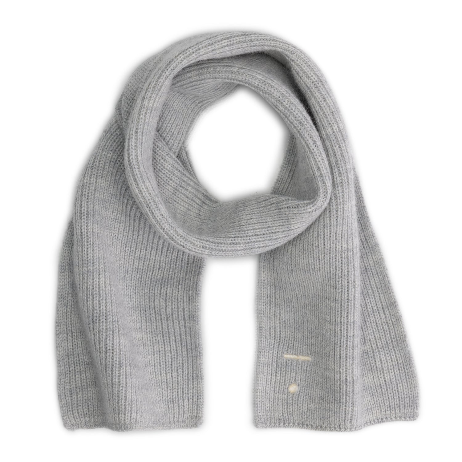 Baby Knitted Scarf Grey Melange
