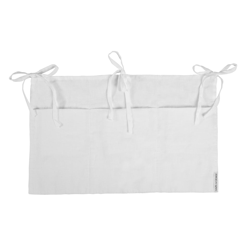 Linen Bed Pocket Blanc