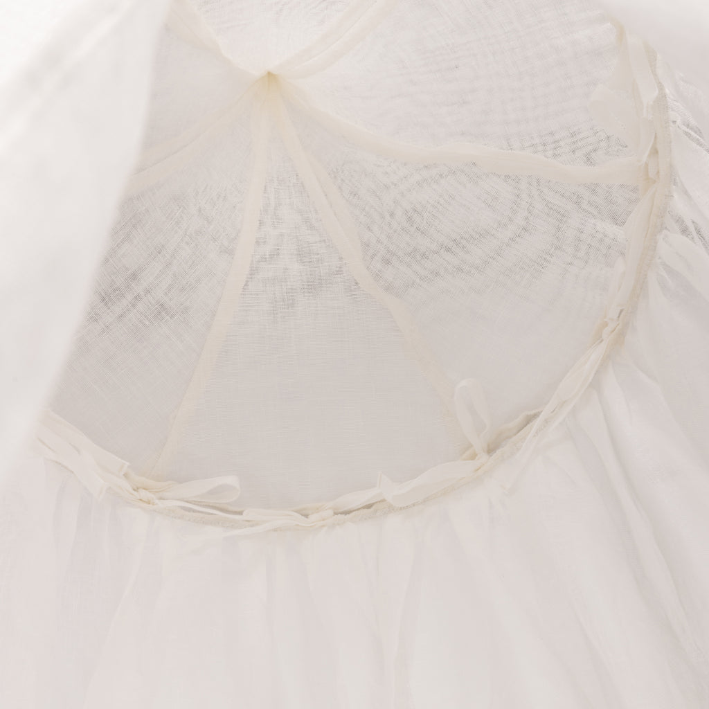 Linen Bed Canopy - Off White