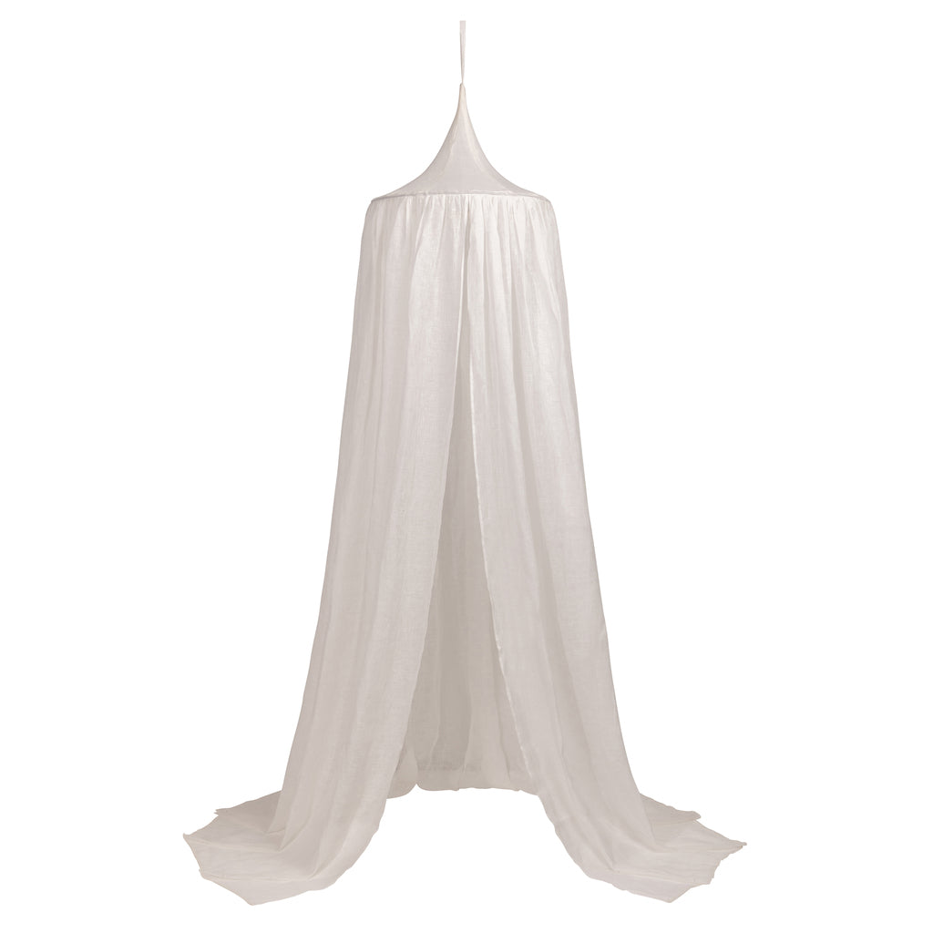 Linen Bed Canopy - Off White