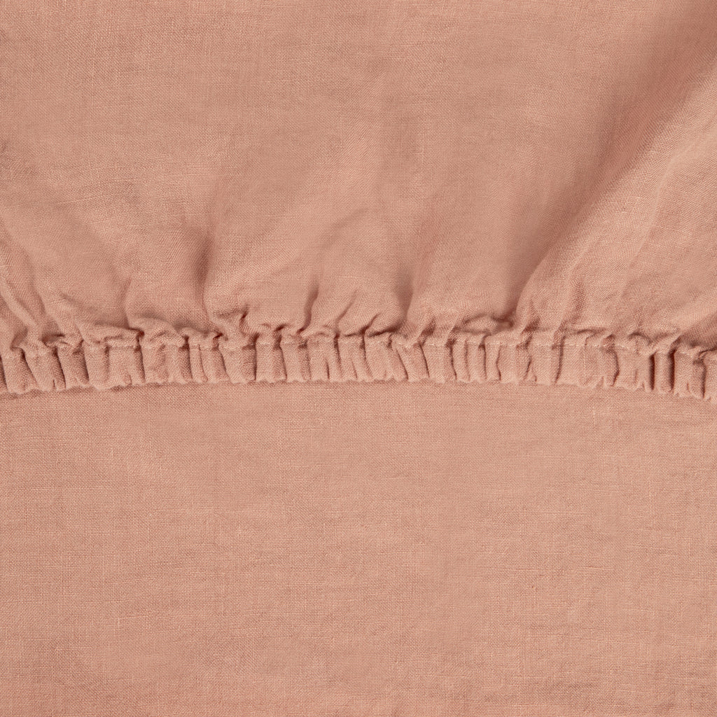 Linen Fitted Sheet Cinnamon