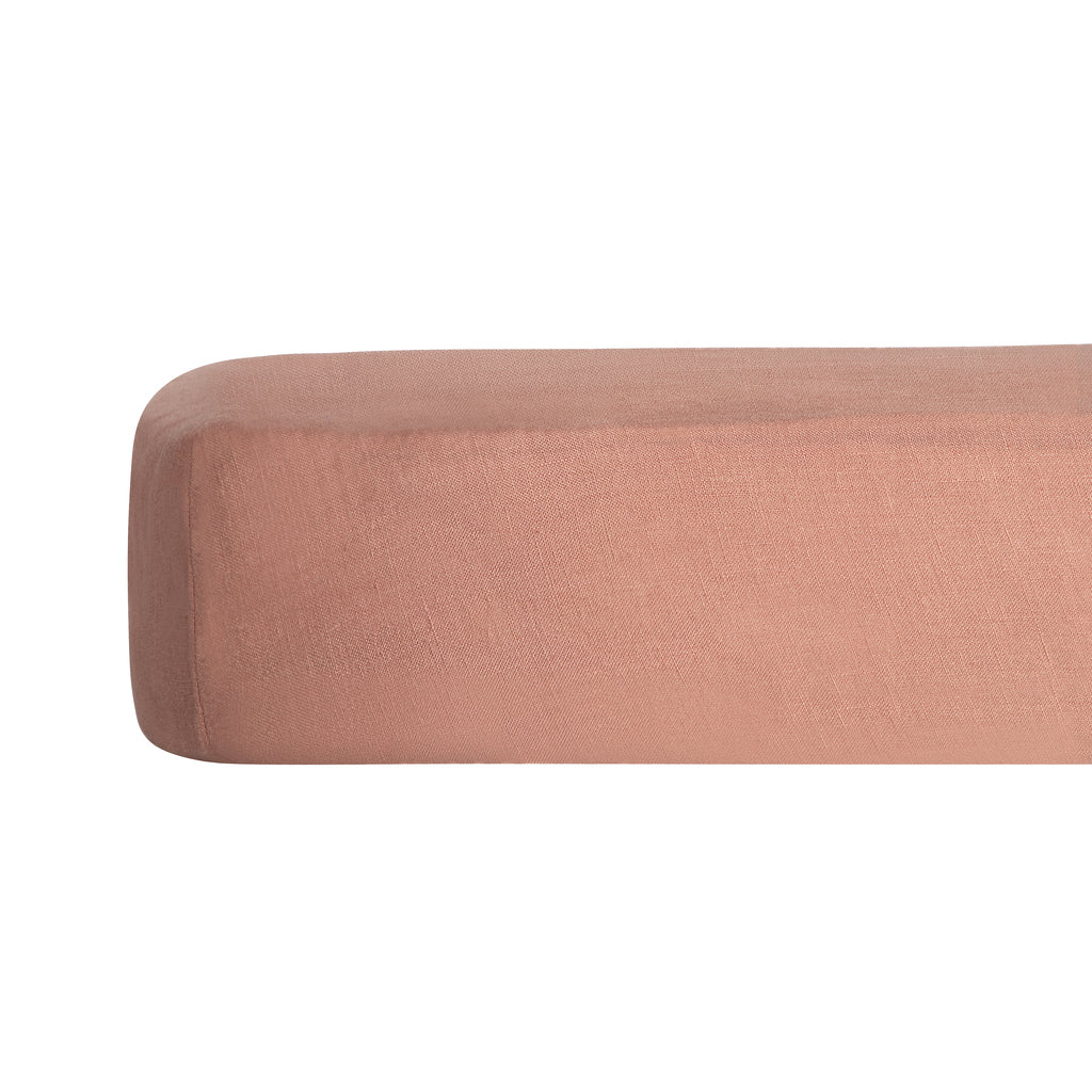 Linen Fitted Sheet Cinnamon