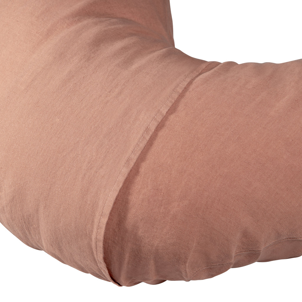Linen Nursing Pillow Cover Cinnamon