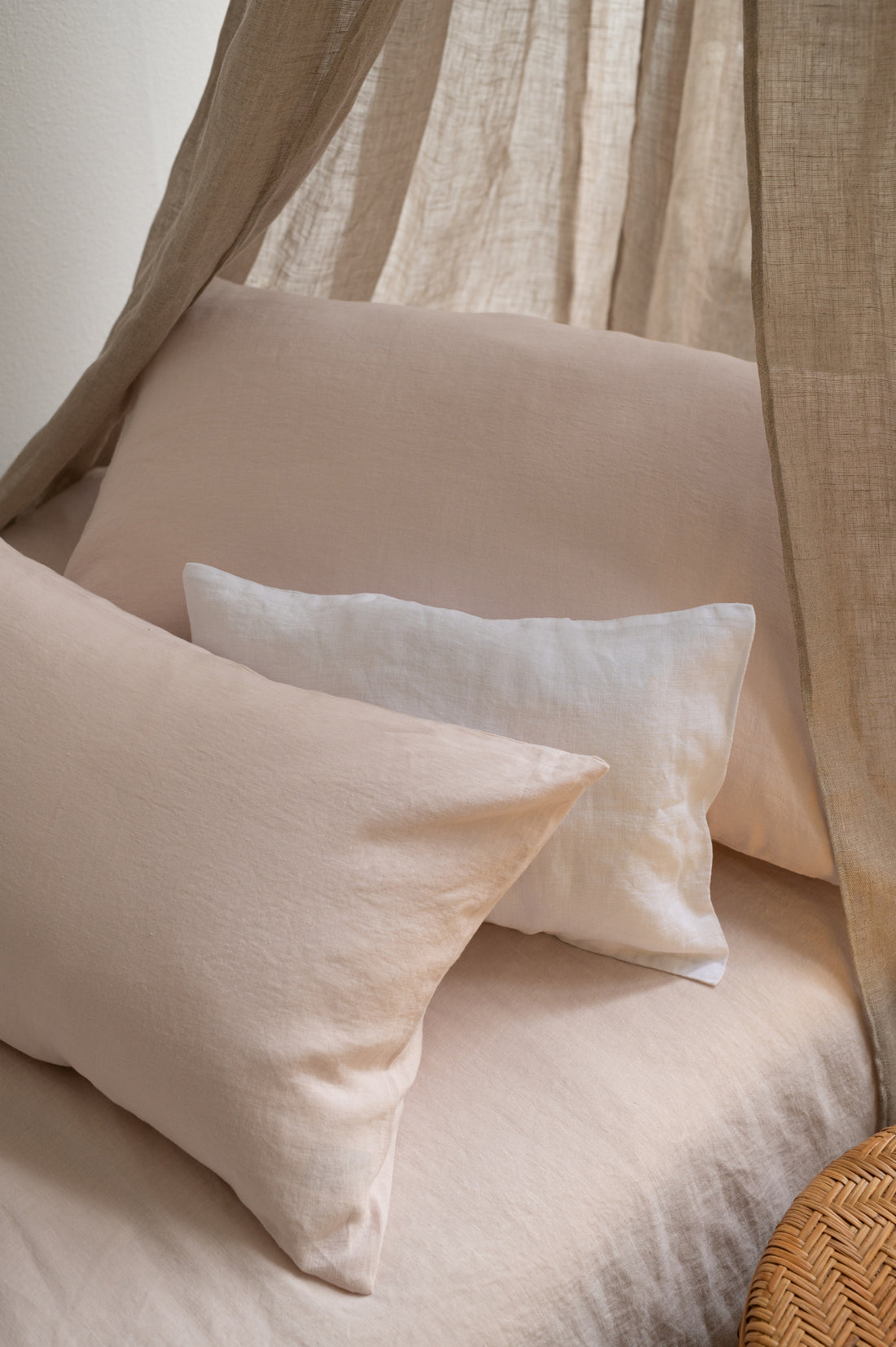 Linen Pillow Cover Craie