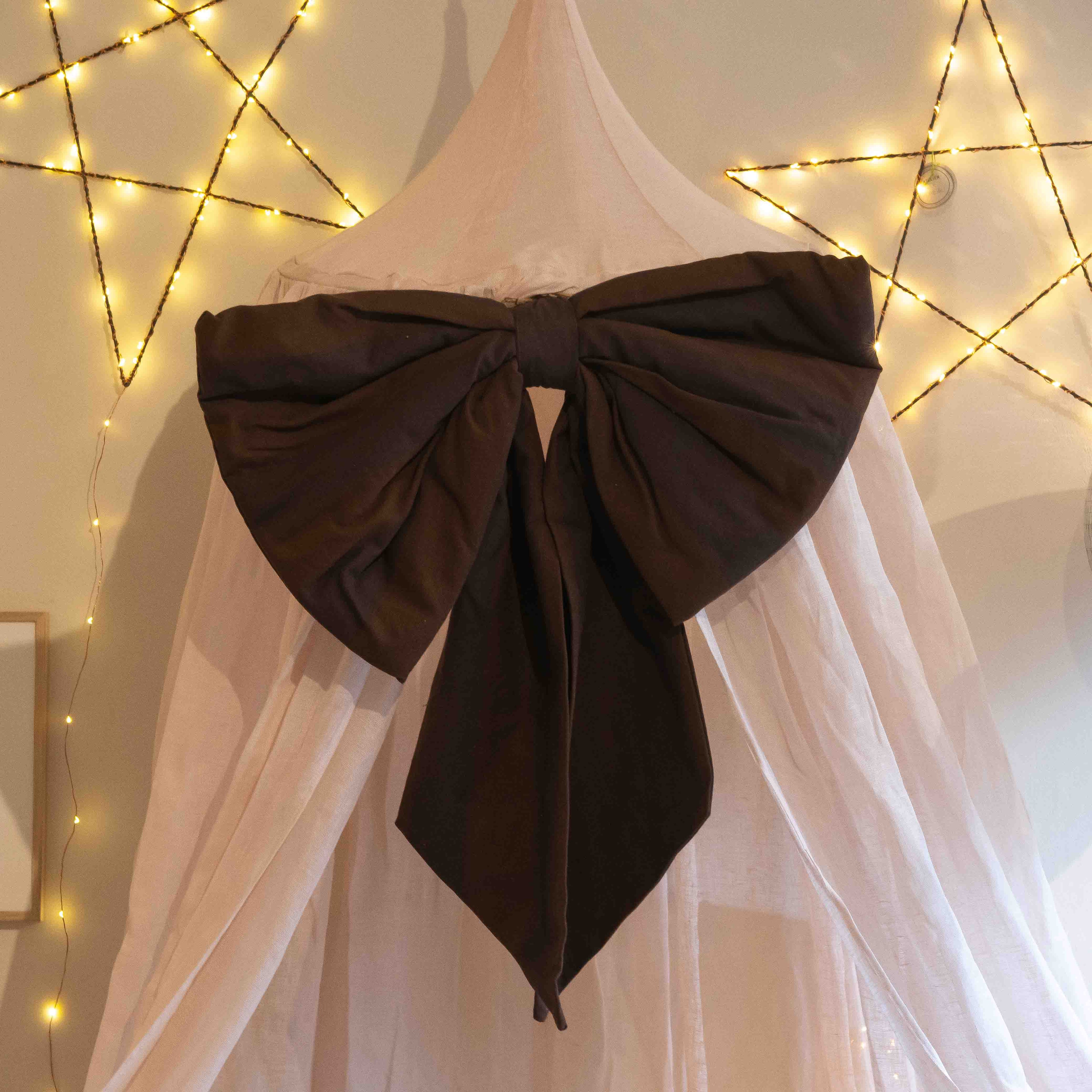 Personalized Festive Bow Brown Striped Large