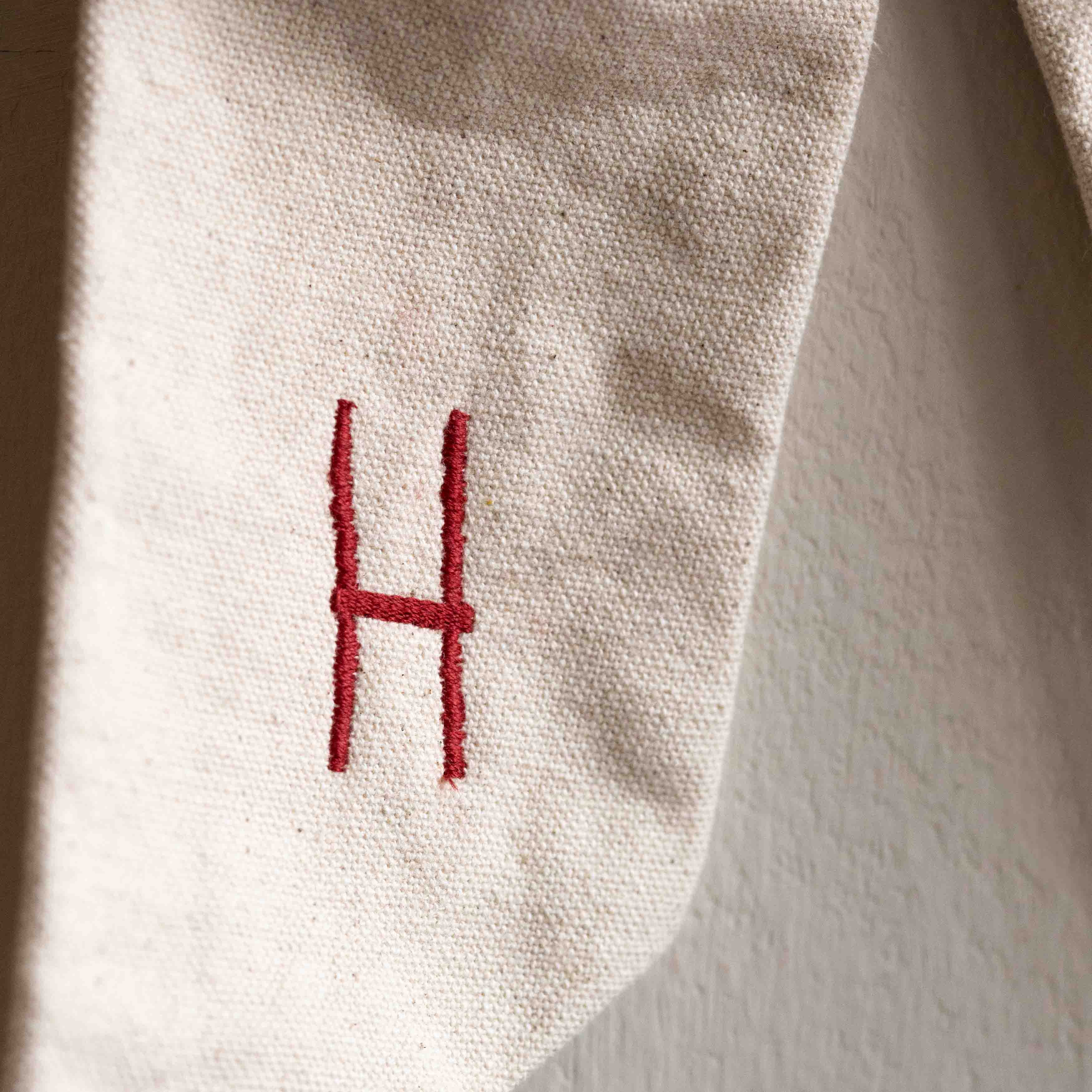 Canvas Strik Klein met Hart en Initiaal