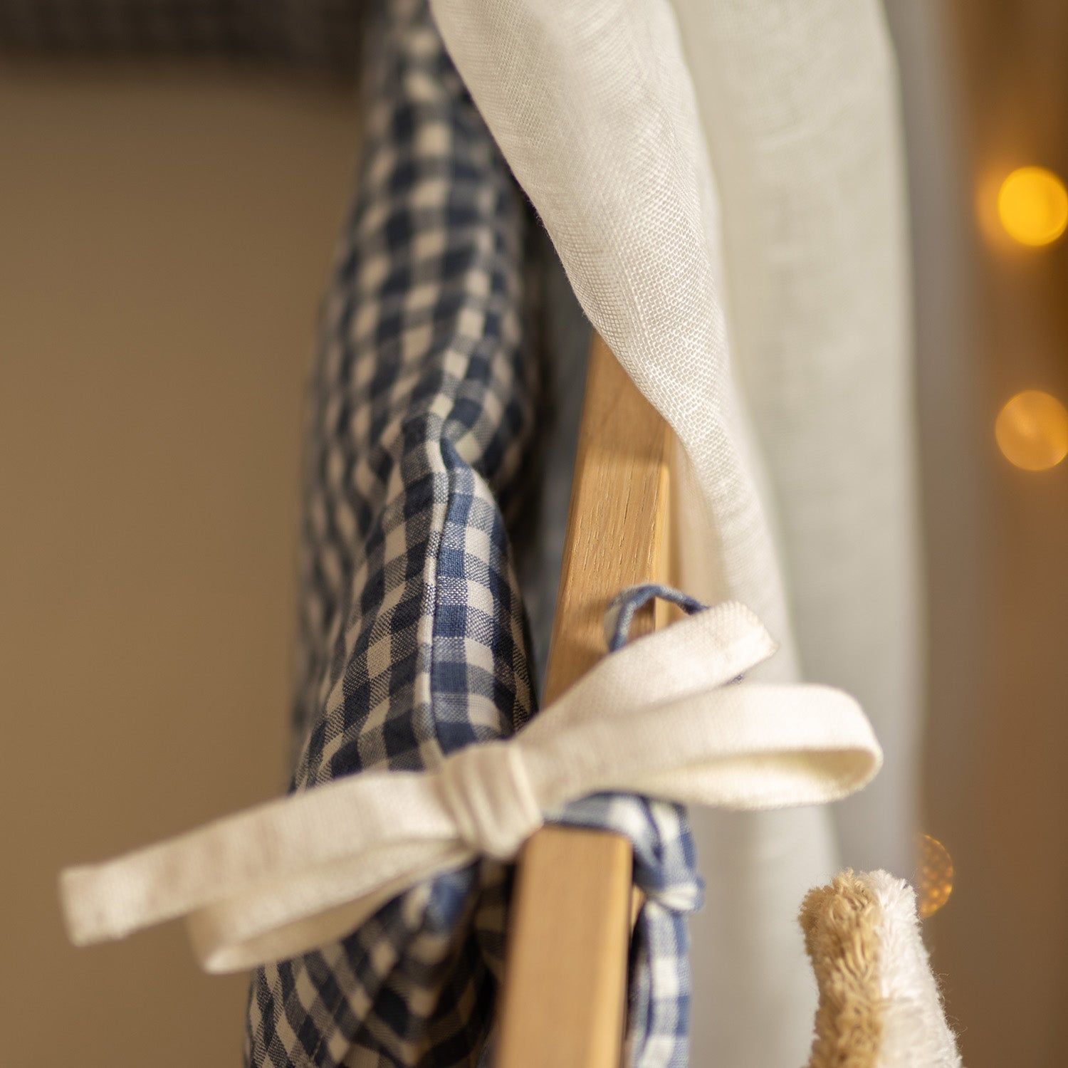 Linen Cover for Cot Bumper Vichy
