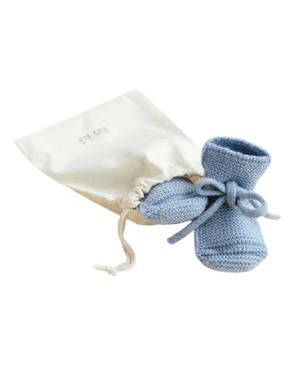 Merino Baby Booties Light Blue
