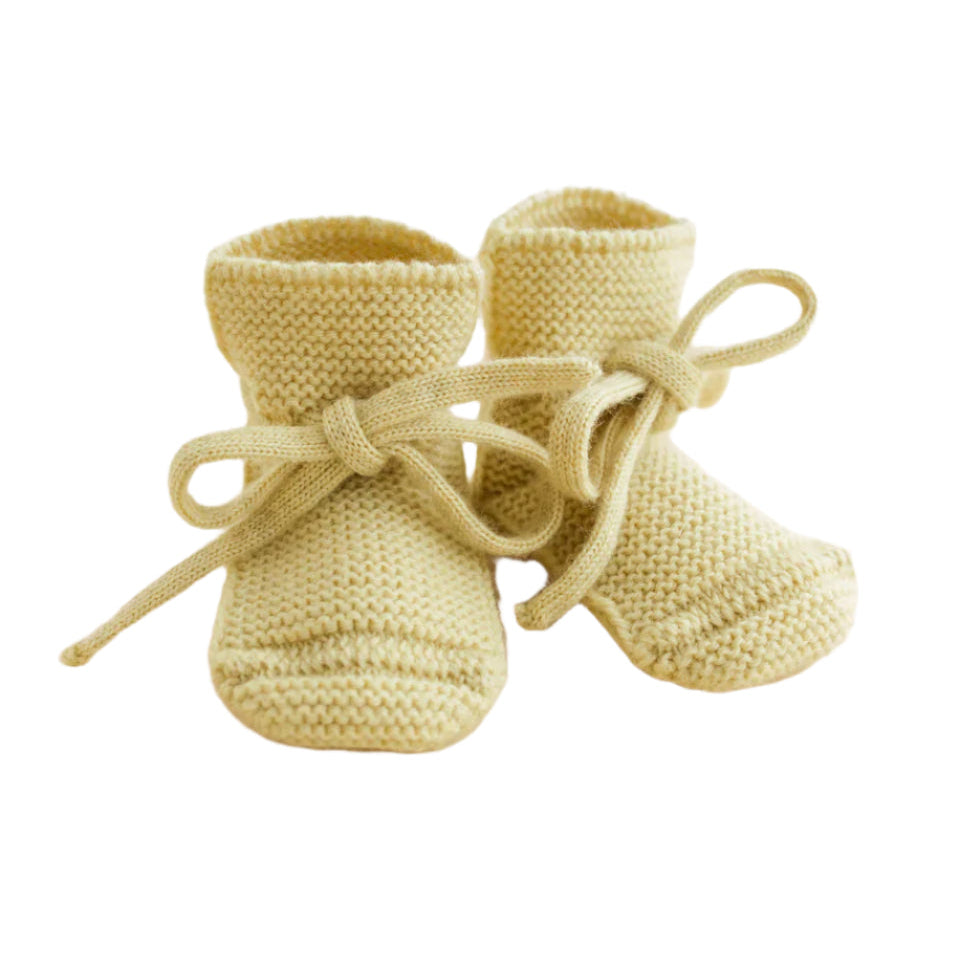 Merinowol Baby Slofjes Licht Geel