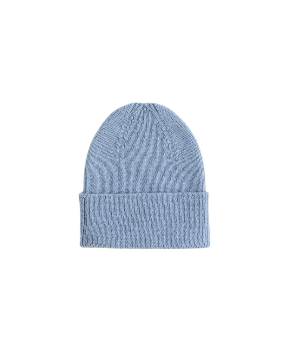 Fonzie Merino Beanie Newborn Light Blue