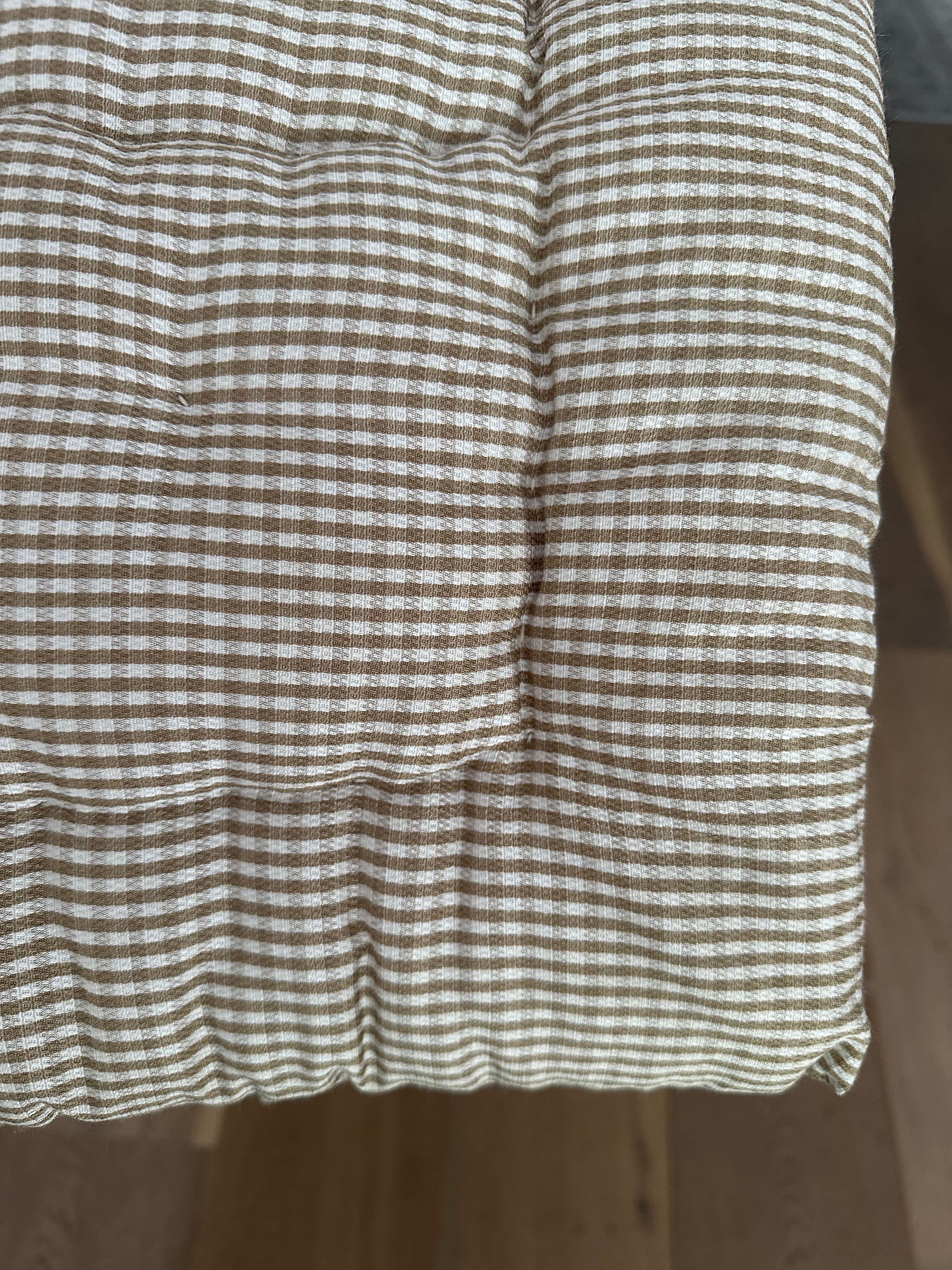 Linen Mattress Beige Checkered