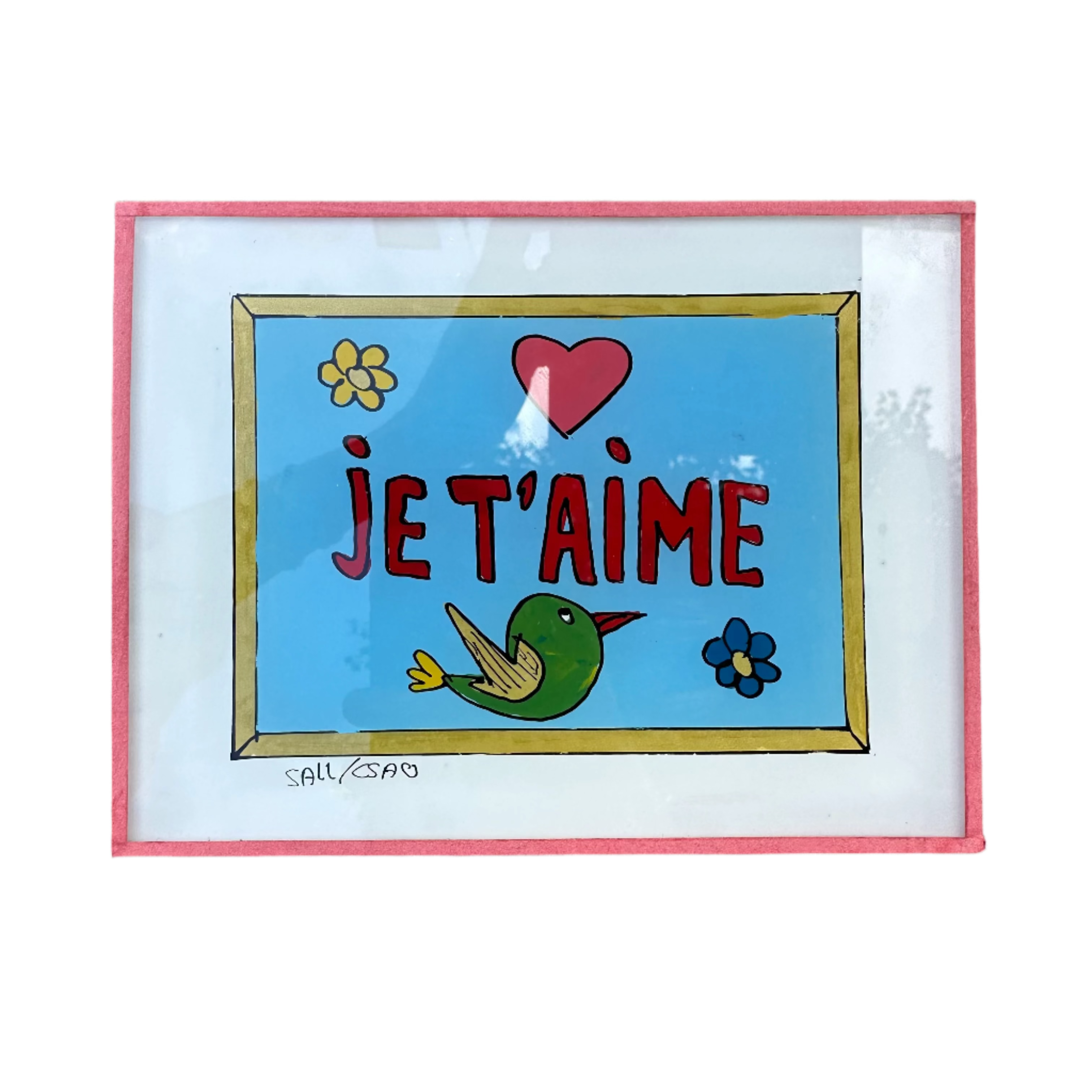 Framed artwork with &