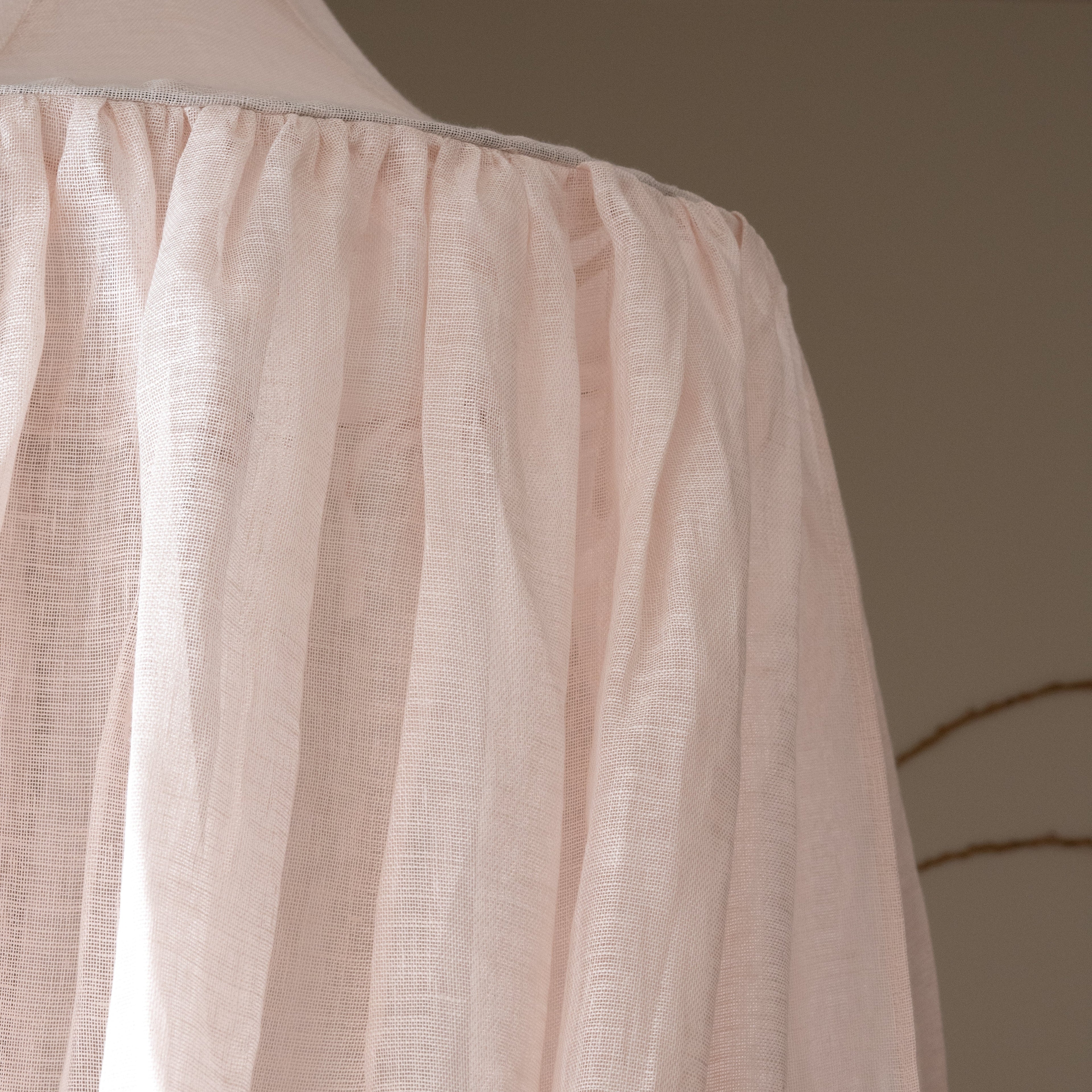 Linen Bed Canopy - Craie