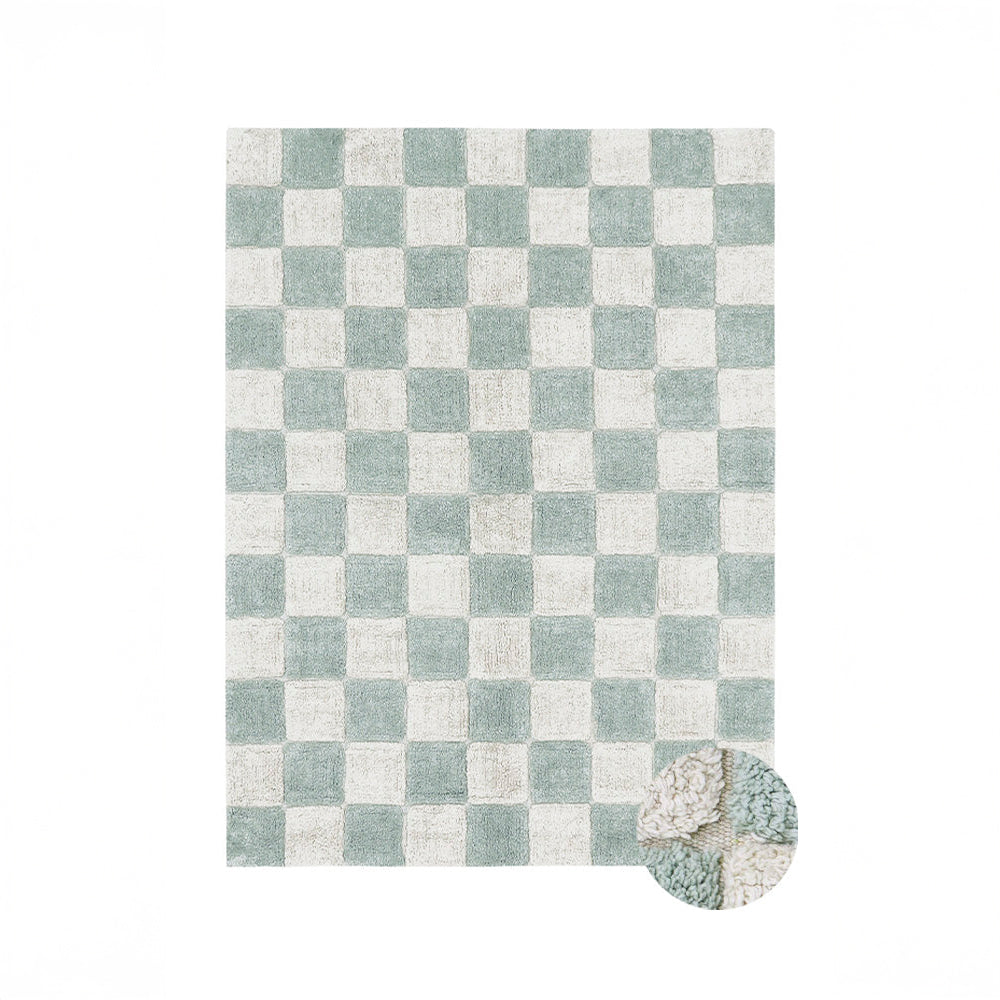 Washable rug kitchen tiles Blue Sage 140 x 200 cm