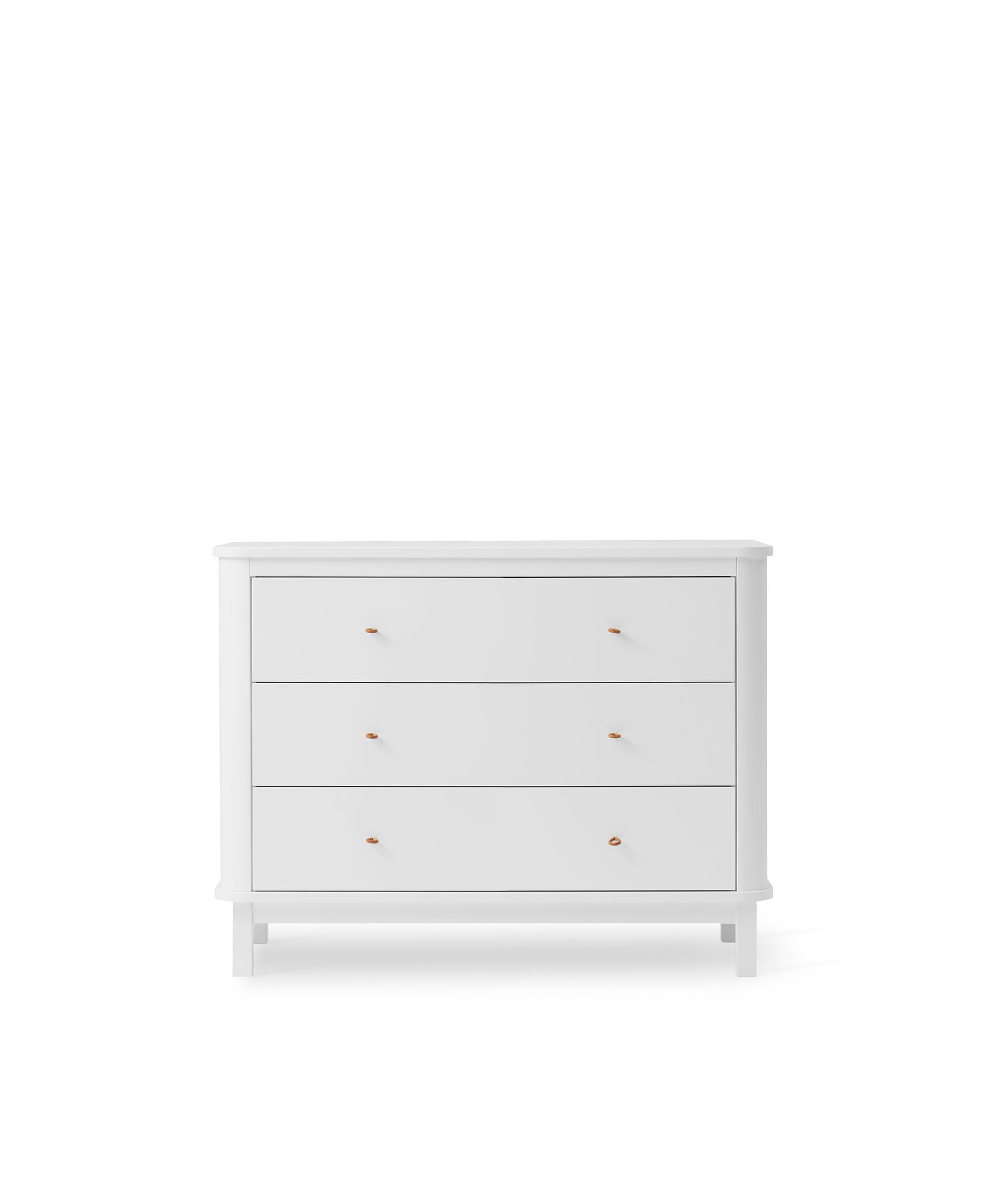 Wood Dresser 3 Drawers White