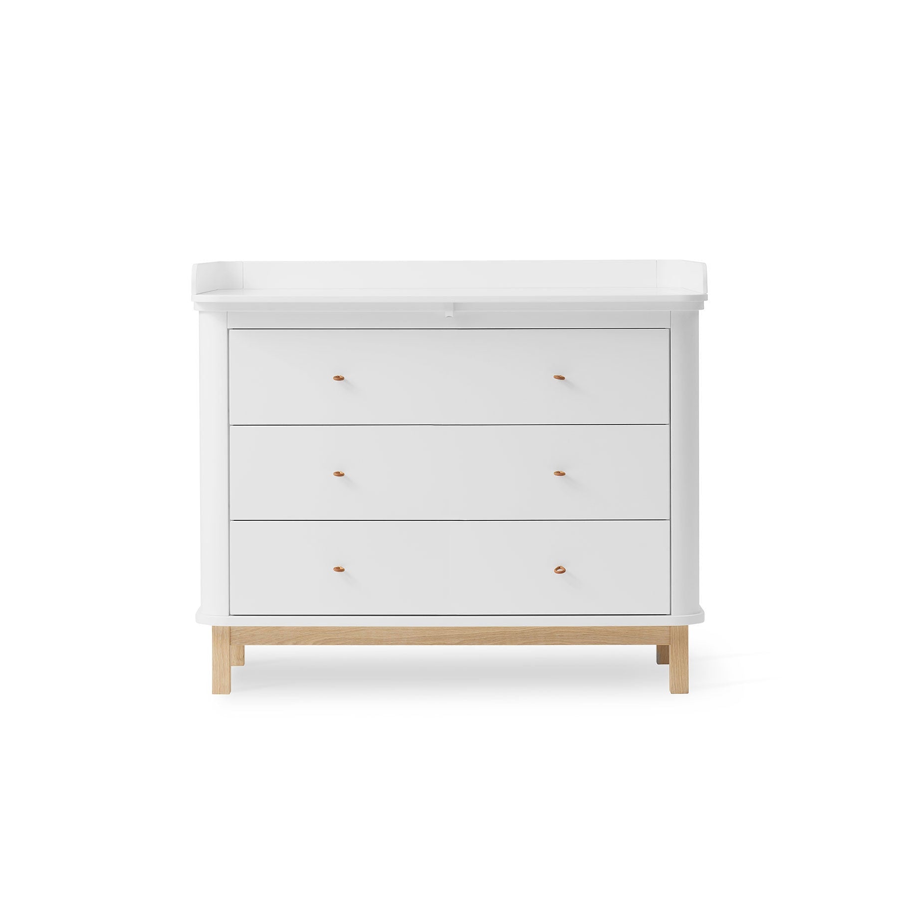 Wood Nursery Dresser 3 Drawers White/Oak