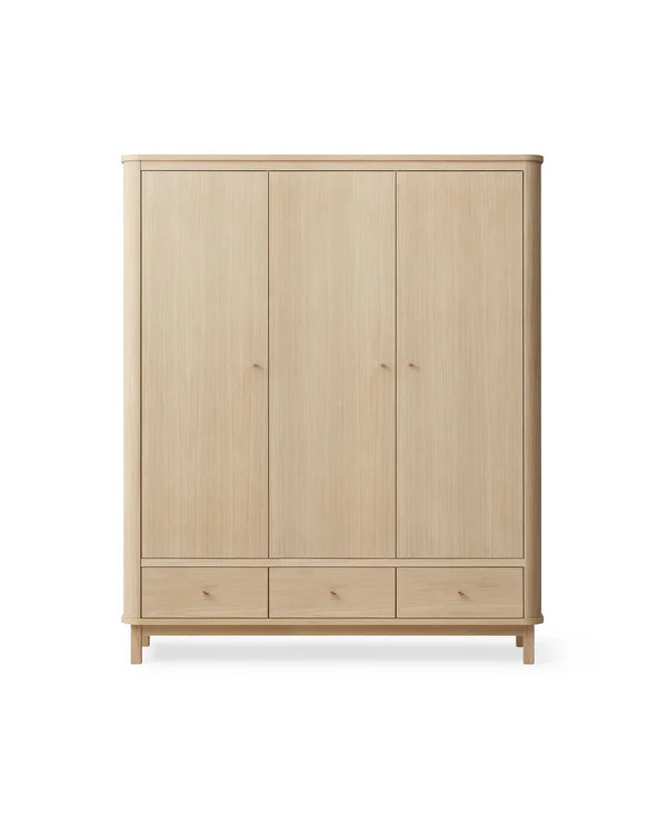 Wood Wardrobe 3 Doors Oak