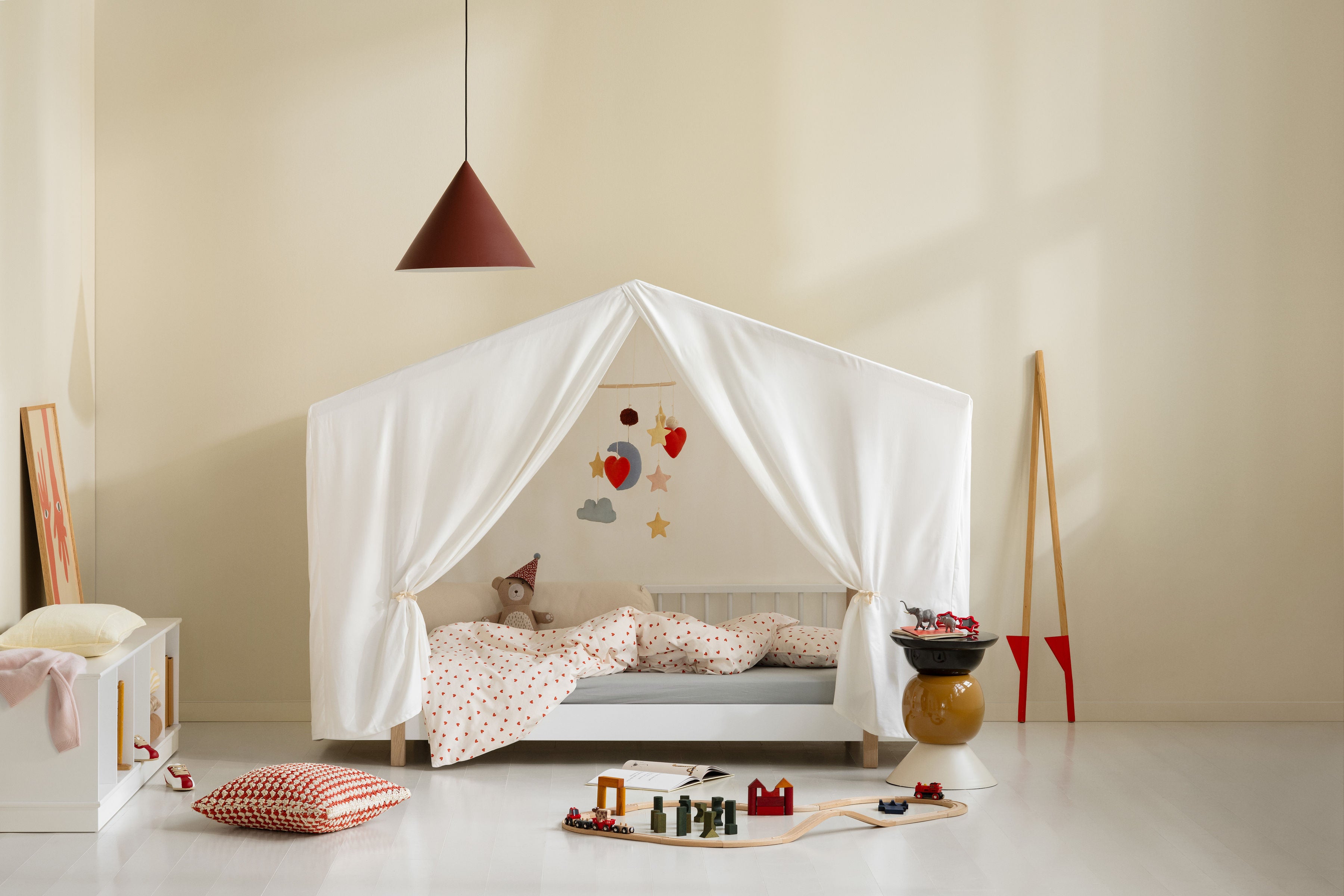 Wood Original House Bed White/Oak