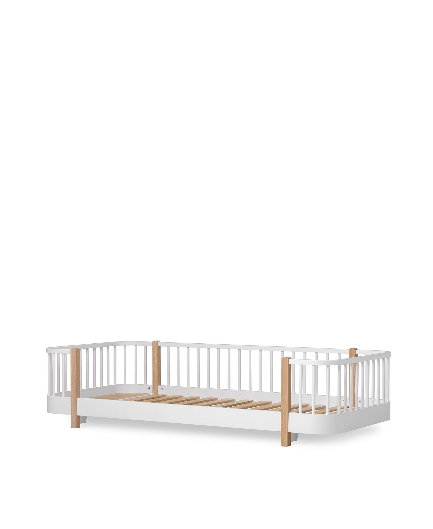 Wood Original Floor Bed White/Oak