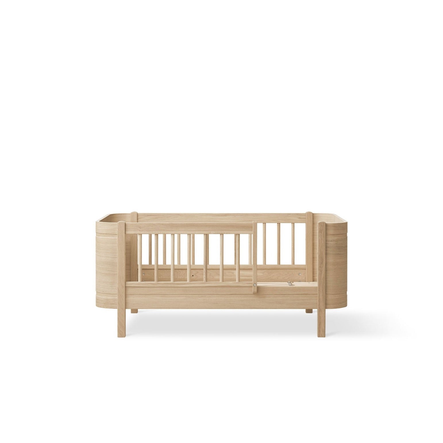 Wood Mini+ Cot Oak Incl Junior Kit