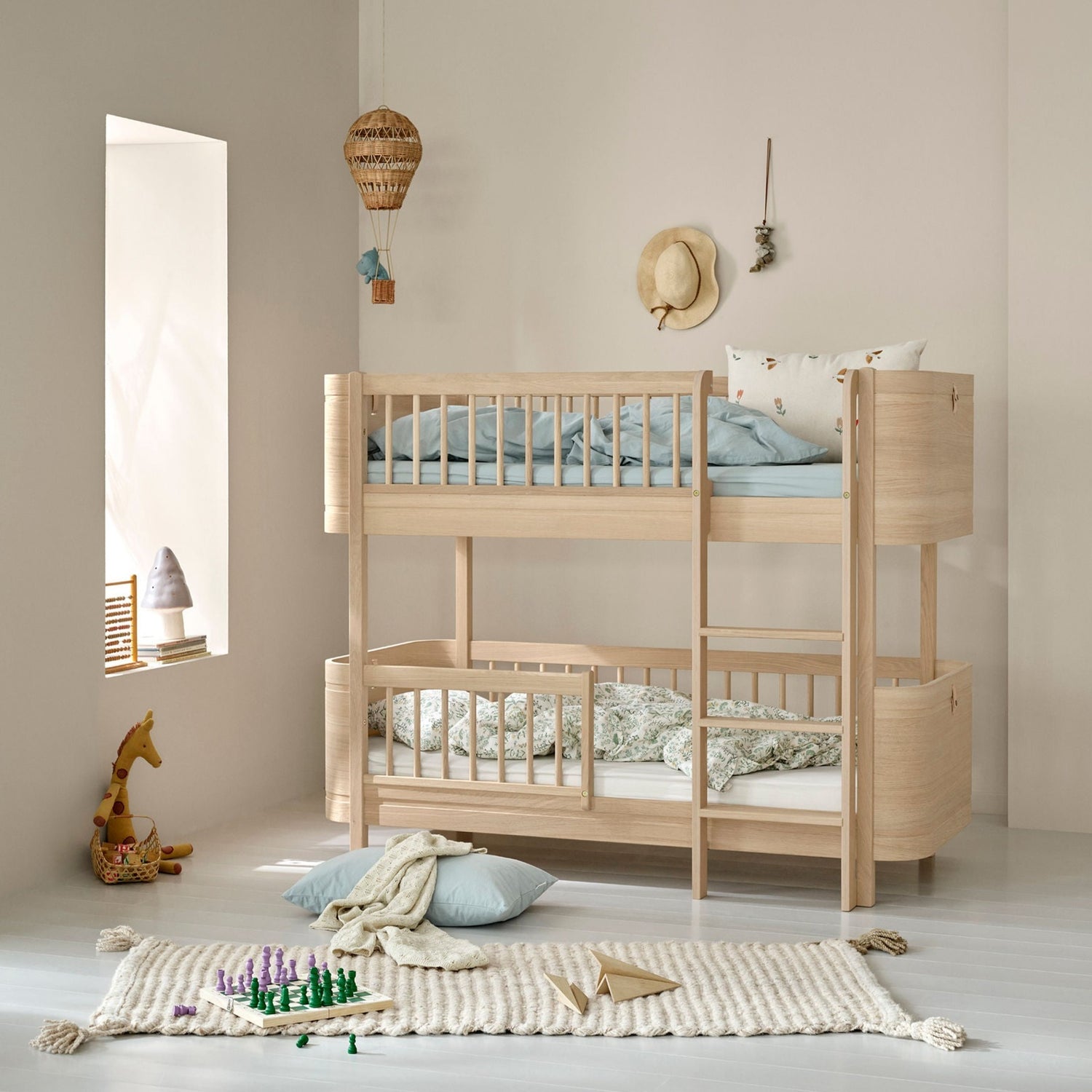 Wood Mini+ Laag Stapelbed Eikenhout